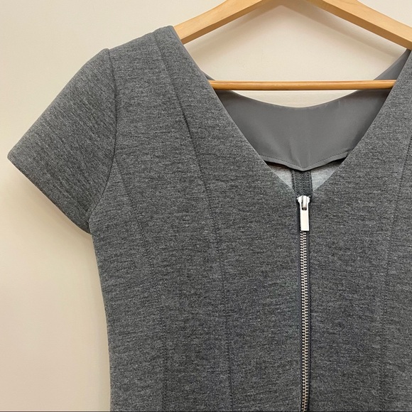 BANANA REPUBLIC Gray Fit-And-Flare Mini Dress Women’s 4/Small - Picture 3 of 7